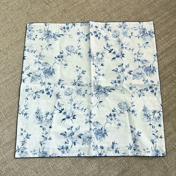 Anne de Solene Other - NEW Anne de Solene Paris Malacca Bleu 100% Organic Cotton Euro Pillow Sham 25"